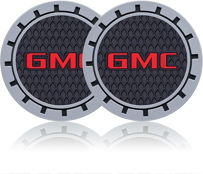 Car Cup Coaster, 2PCS Universal Non-Slip Cup Holders, Compatible with GMC Series Car Cup Holder Coasters,Car Drink Coaster Holder Accessory, Black