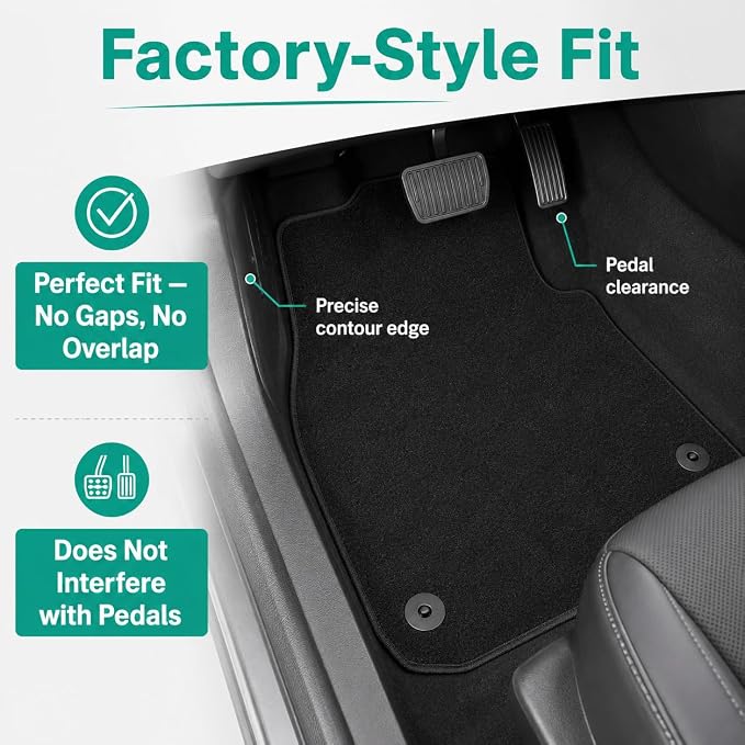 GXARTS Waterproof Car Floor Mats Carpet Full Set Fit for Chevrolet Camaro 2016 2017 2018 2019 2020 2021 2022 2023 2024 | All-Weather Protection,with Anti-Sliding Buckle