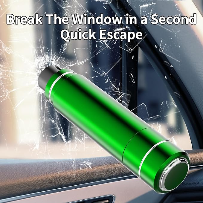 HHXS 2 Pack Window Breaker Seatbelt Cutter Car Window Breaker Safe Hammer Emergency Escape Tool, Glass Breaker Car Escape Tool Life-Saving Emergency Artifact(Blue+Green)
