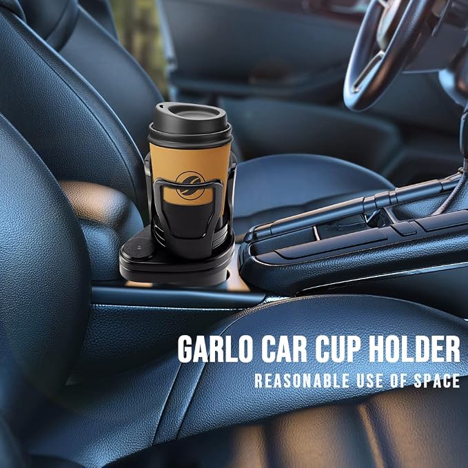Multifunctional Car Cup Holder, All Purpose Adjustable Large Cup Holder (Matte Black)