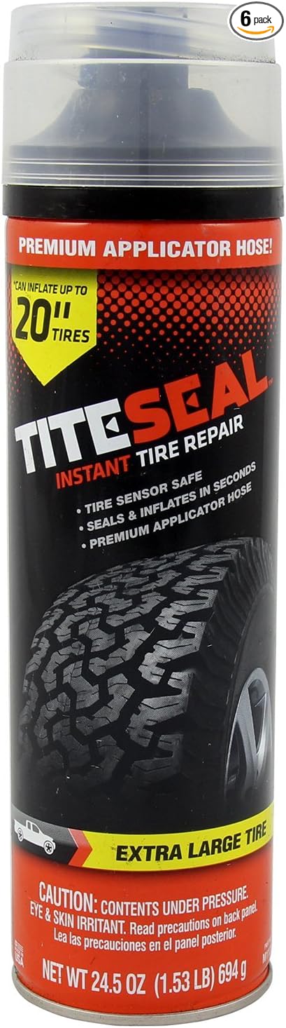 TITESEAL by GUNK (M1128/6-6PK) Instant Tire Repair for Extra Large Tire, (Pack of 6)