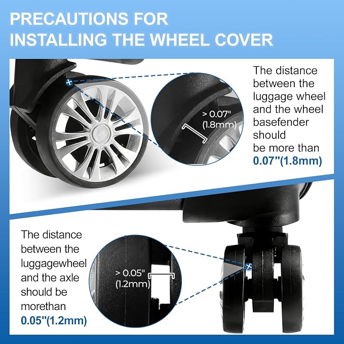 16-Pack Luggage Wheel Covers, Luggage Wheel Protector Covers for 2-2.4 inches Wheels Suitcases,Anti-Scratch & Noise Reduction Design, Silicone MaterialDurable Travel Case Accessories(16, Yellow).