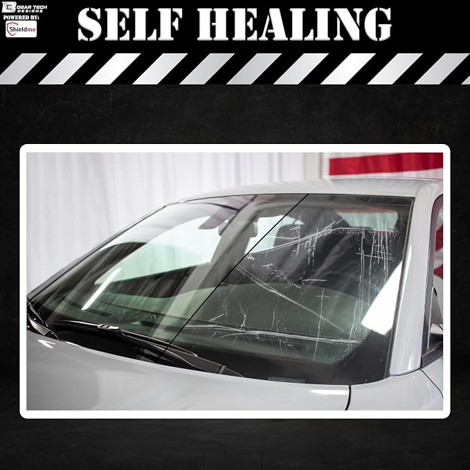 BOGAR TECH DESIGNS Windshield Protection Self Healing Scratch Resistant Automotive Film Roll, 50ft x 5ft Sheet