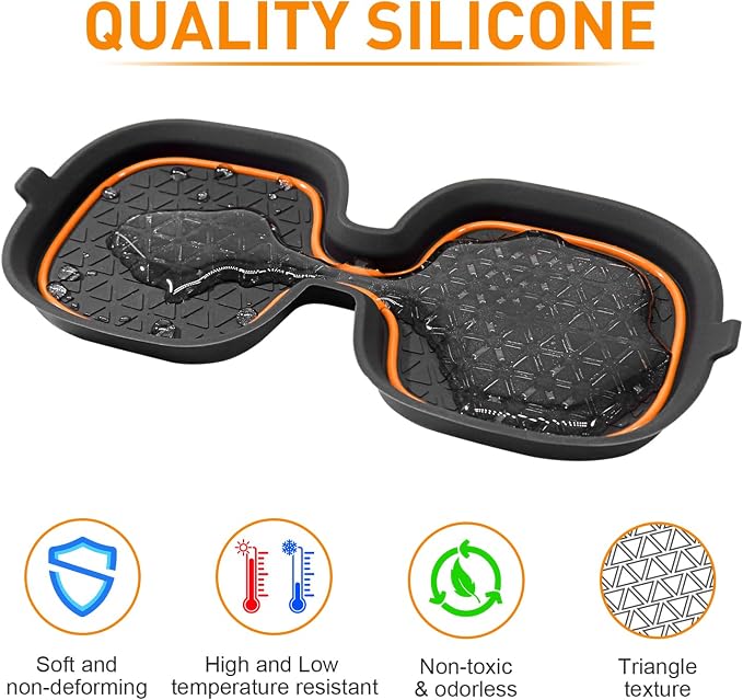 for Honda CRV Accessories 2023 2024 2025 2026 3D Cup Holder Center Console Liner Inserts Silicone Anti-dust Mat Pad Interior Decoration (2 Pcs, Orange Trim)