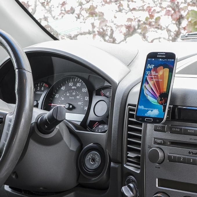 Scosche MAGFMB MagicMount Magnetic Car Phone Holder - Strong Magnet Mount for iPhone/Android - Secure Magnetic Cell Phone Mount for Flat Surfaces - Universal 360° Adjustable Mobile Cellphone Holder