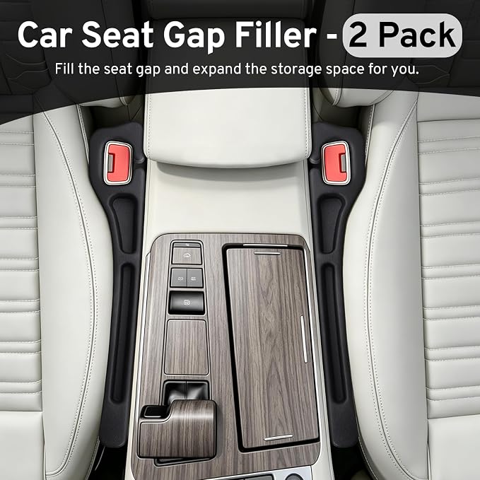 Car Seat Gap Filler Organizer for Mazda CX5 CX-5 Mazda 3 Cx90 Cx30 Cx50 | 2027 2026 2025 2024 2023-2000, Plug With Storage Slot Strip, No-Drop Seat Side Gap, Phone Holder, 2 Pack