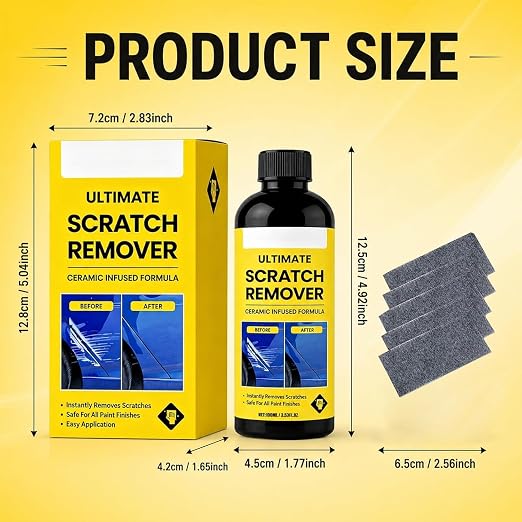 2pc Scratch Remover, 100g Nano Car Paint Repair Paste, Fast Eliminate Deep Scratches Swirl Marks, All Color Automotive Polishing Restoration Tool