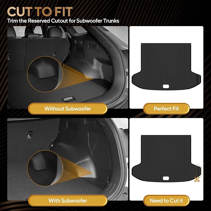 Naibeve Floor Mats for 2023-2026 Kia Sportage Gas | All Weather Floor Mats, Cargo Mat, Backrest Mats, Door Sill Guards, (Not for Hybrid) Interior Protector accessories