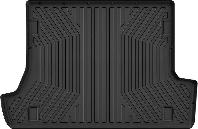 OEDRO Cargo Trunk Liner Floor Mat Compatible with 2010-2024 Toyota 4Runner with 3rd Row Seats, Unique Black TPE All-Weather Guard Cargo Mats