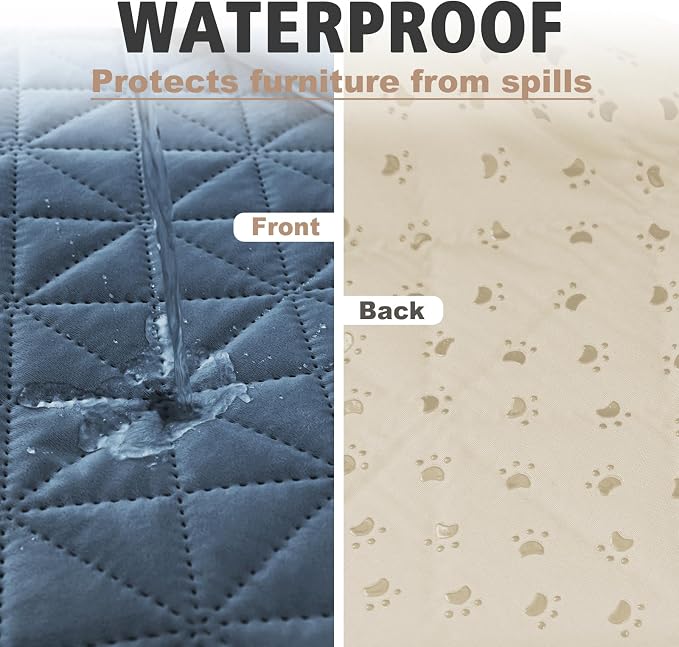 Ameritex Sofa Cover Waterproof for Seats Couch Cover for Dogs Pet Couch Cover Velvet for Chair Loveseat Sofa Machine Washable