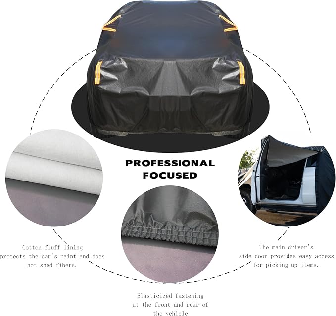 Talyter Truck Cover Waterproof All Weather,Full Exterior Covers Rain UV Protection,Full Outdoor Covers for Chevy Silverado Dodge Ram 1500 Ford F150,Fit Truck-Length 213" to 233"