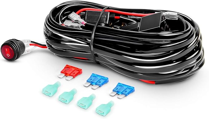 Nilight - ZH010 2PCS 4 Inch 18W Flood LED Fog Lights Off Road Driving Lights With Wiring Harness, 2 Years Warranty