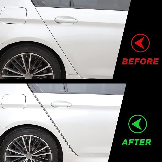 TOMALL Bling Car Door Guard Crash Bumper Crystal Anti-Scratch Strip Sticker Crystals Car Door Bumper Protector Accessory DIY for Interior and Exterior Decoration Styling Accessories Black