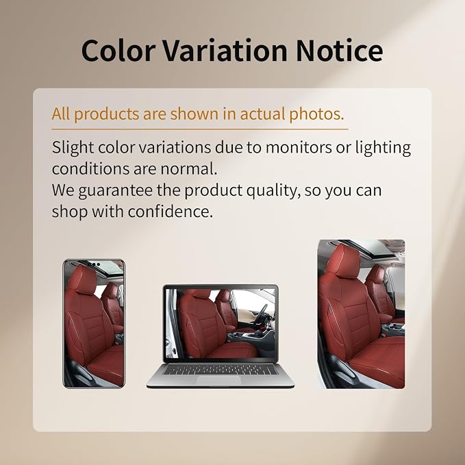 EKR Silverado Seat Covers Custom Fit for (DoubleCab) 2014-2018 Chevrolet Silverado 1500 WT/LS & 2015-2019 HD WT,2DR,Rear Bench Seat No Armrest,Faux Leather (Burgundy)