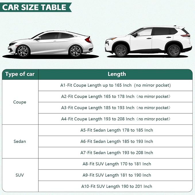 GUNHYI Small Car Cover Waterproof All Weather, 16-Layer Heavy Duty Full Exterior Cover with Vents, Driver Door Zipper & Towel, Summer Sun/UV/Rain Protection, Fit Sports Mazda Miata, BMW Z3 etc.