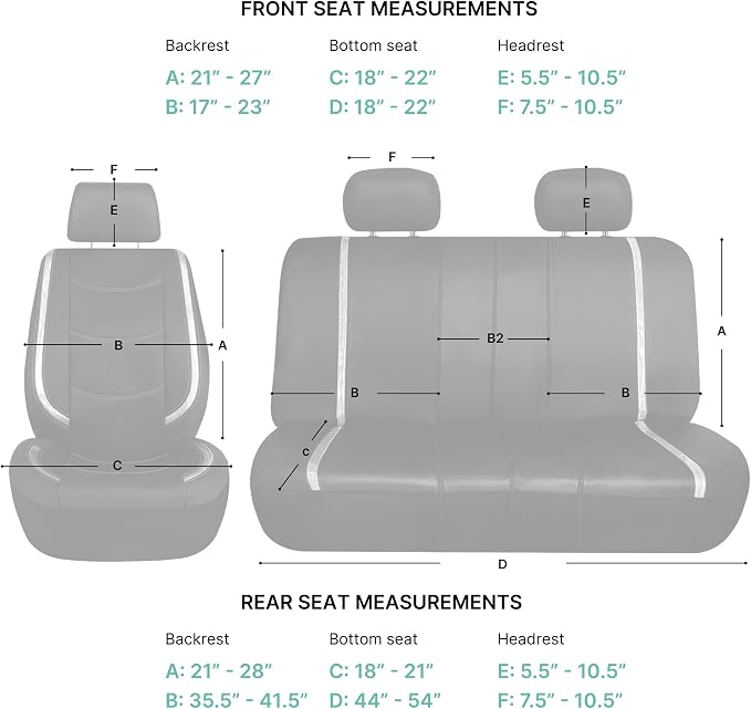FH Group Full Set Faux Leather Car Seat Covers - Universal Fit, Low Back Front Seat Covers, Airbag Compatible, Split Bench Rear, Seat Cover for SUV, Sedan, Yellow