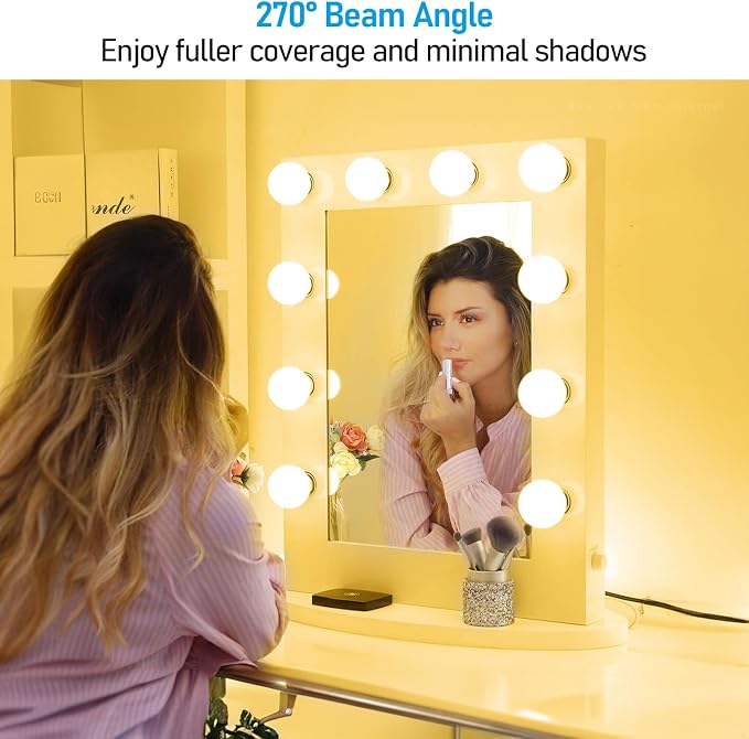 TORCHSTAR 6-Pack G25 LED Light Bulbs, 5W 450LM, Dimmable, 2700K | UL Listed, 40W Equivalent Soft White Vanity Globe Round Bulbs, E26 Base Decorative Bulb, for Bathroom Vanity or Mirror