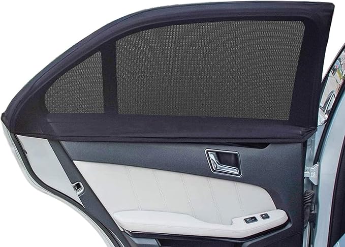 Car Window Shades,for Baby/Camping UV-Protection 2PCS Medium 39"x19" | Car Sun Shades for Side Windows with Breathable Mesh,for Back Covers Car, Truck, Suv, Car Camping Essentials,Black