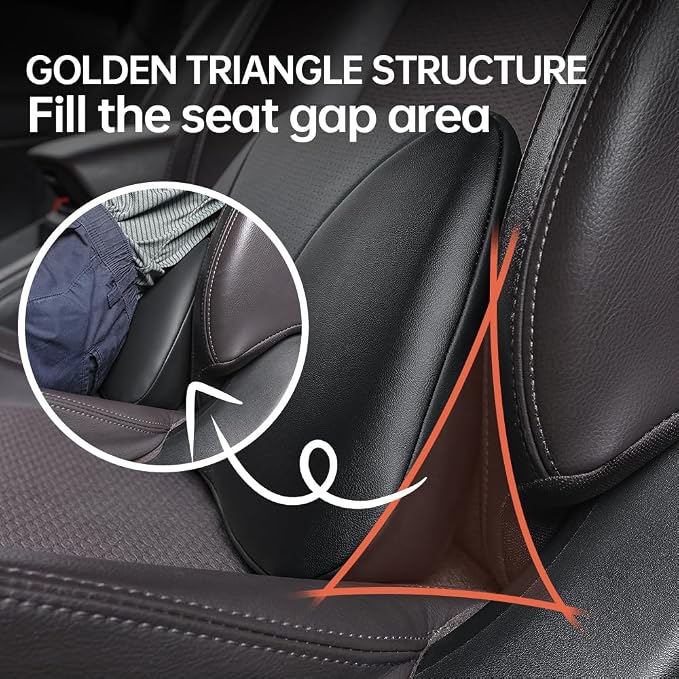 1p Memory Foam Lumbar Support Pillow for car Lower Back Pain Relief - Back Cushion for Driving, Chair Support for Car-Office Chair(Black)