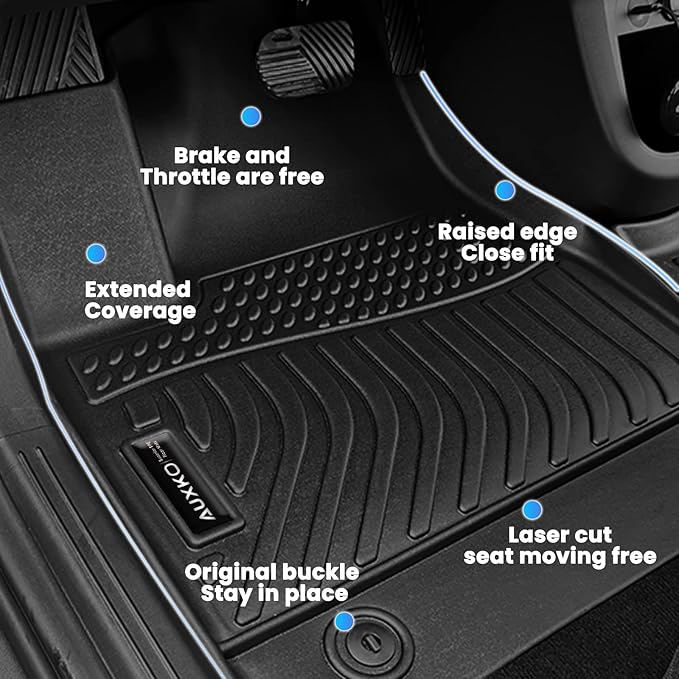 Auxko All Weather Floor Mats Cargo Mat for 2026 2025 Acura ADX TPE Liners Accessories Guard Odorless Anti-Slip Floor Liners & Trunk Liner for 2026 2025 Acura ADX