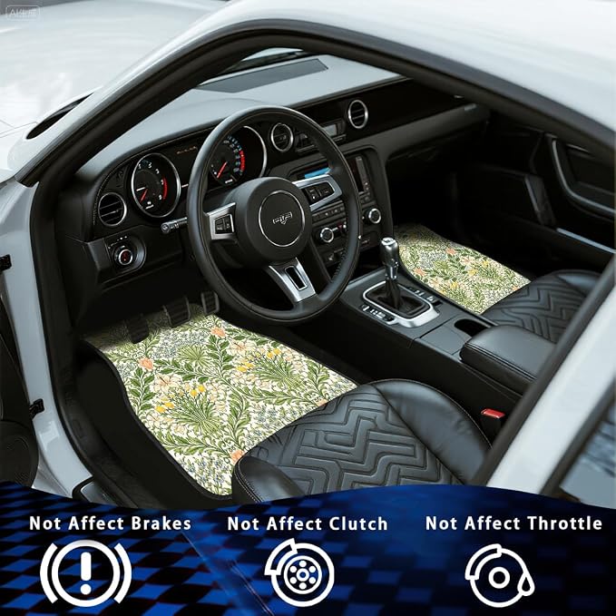 White Grey Black Car Floor Mats Blocky Abstract Retro Pixel Carpet Front Rear Carpets Mat Decorative Car Floor Carpets Non-Slip Auto Car Accessories Universal Fit Car Accessories for Truck
