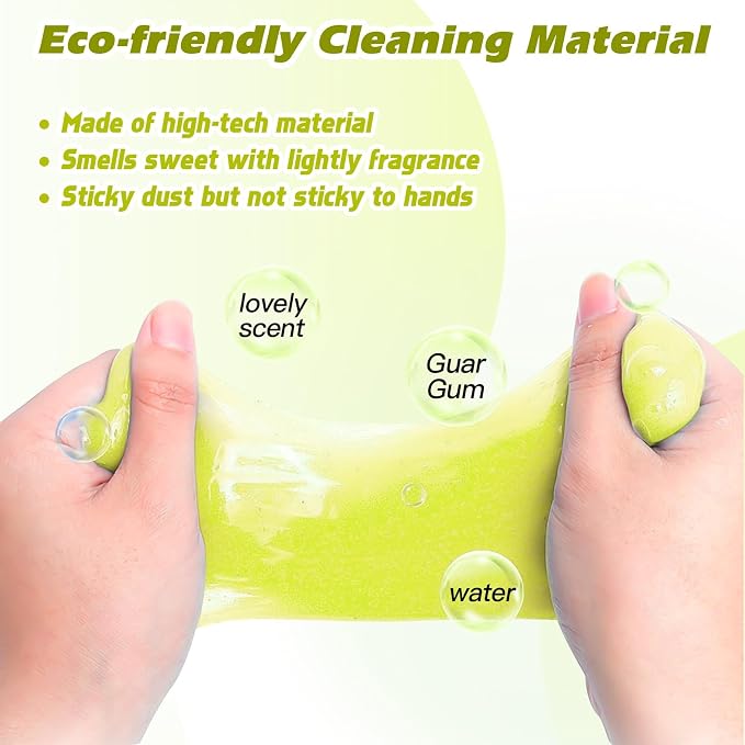 x xotic tech Car Cleaning Gel for Car Detailing Putty Interior Cleaner Slime Auto Detail Tools Supplies Accessories Valentines Day Gifts for Him Her Men Women Stocking Stuffers Yellow 6 Pack