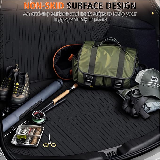 All Weather Floor Mats Cargo Liner with Backrest Mat for Mazda CX-5 2017-2025, TPE Rubber Liners Full Set wih Door Sill Protectors Automotive Mats for Mazda CX5 2025 Accessories