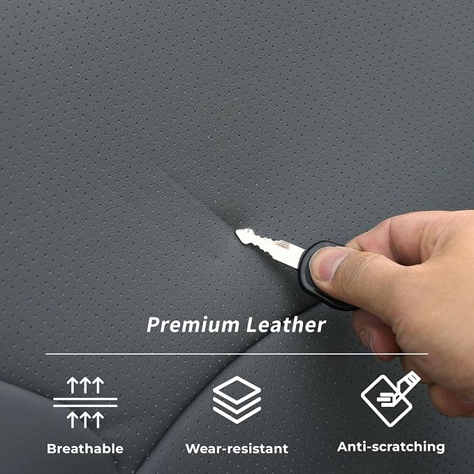 coverdream Sienna Seat Covers Custom Fit for 2021-2026 Toyota Sienna LE/XLE (8-Passenger),2nd Row Bench w/Removable Middle Seat,Fully Covered,Waterproof Leather Car Seat Protector (Full Set,Gray)