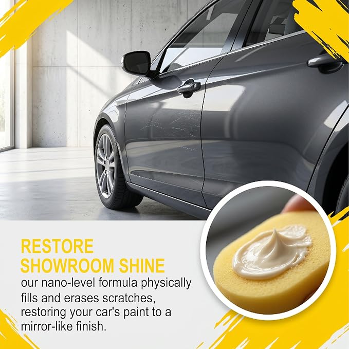 Car Scratch Remover, 2026 Upgrade Car Polishing Wax Scratchs Remover Cars Paint Scratchs Repair Kit, Scratch Remover for Vehicles with Wipe and Sponge Deep Scratches (1 Set)