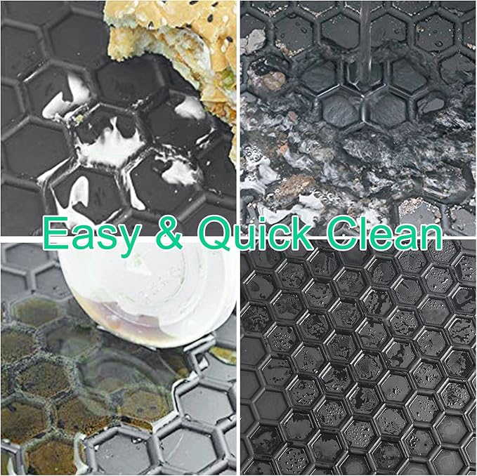 Car Floor Mats Custom Fit for Toyota Highlander 2014-2019 Black Rubber Auto Liner Mats All Weather Protection Heavy Duty Odorless