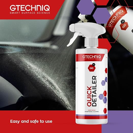 Gtechniq - Quick Detailer - Adds Gloss, Slickness, and Durability to Your Car Paintwork; Easy Spray-On Wipe Off; Trim and Glass Safe (1 Liter)