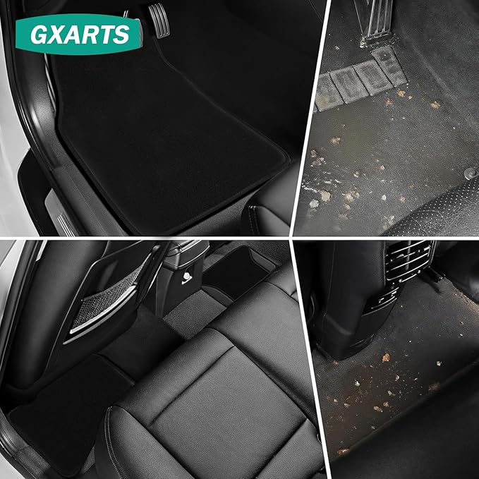 GXARTS Waterproof Car Floor Mats Carpet Full Set Fit for Toyota Prius 2012 2013 2014 2015 | All-Weather Protect, with Anti Sliding Buckle