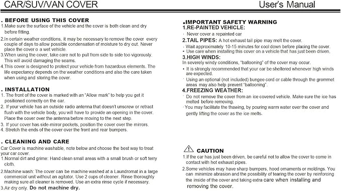uxcell 6.8M Non-Waterproof All-Weather Truck Cover - UV/Rain/Dust Resistant Protection for Pickup Trucks Only (Fits 6.8m Length)