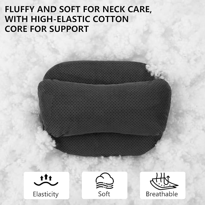 Car Headrest Pillow, Car Pillow for Driving with Adjustable Strap | Car Neck Pillow for Driving, Car Neck Support Pillow for Neck Pain Relief, Universal Fit Neck Pillow for Car Home Office