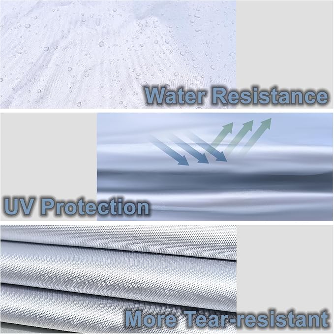 Car Cover Fit for 201-210 inches Length Sedan Waterproof All Weather Outdoor Full Cover Rain Sun UV Protection Driver Side Door Zipper Dirtproof, Scratch Resistant, Breathable, Dustproof