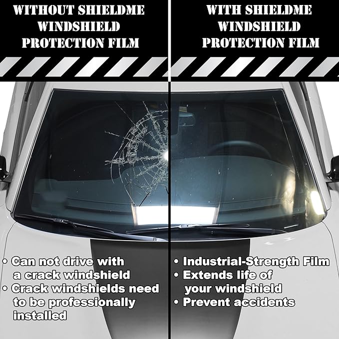 BOGAR TECH DESIGNS Windshield Protection Self Healing Scratch Resistant Automotive Film Roll, 20ft x 5ft Sheet