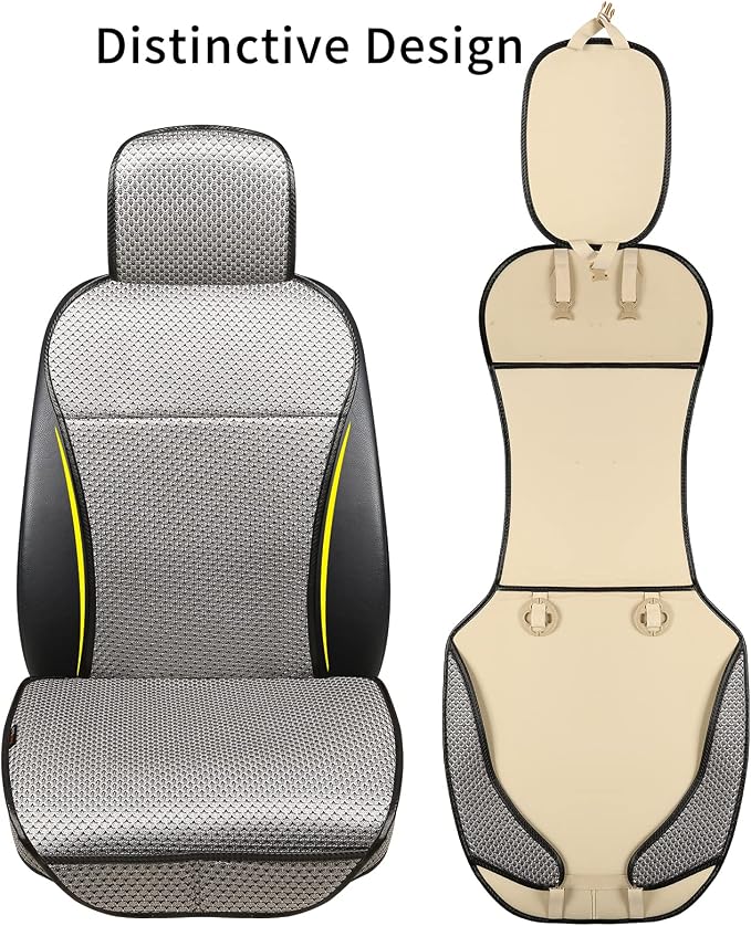 Auto Newer Luxury Breathable Car Seat Cover Fit Four Seasons, Universal Front of Car Seat Cushions, Bottom Seat Covers of Full Wrapped Edge,Universal Fit for 95% Cars,SUV,Pickup,Van(Grey,1PCS)