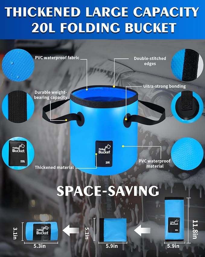 Car Cleaning Kit:40 Pcs Interior Windshield and Window Cleaner Detailing Set;Wheel & Tire Brush;Car Wash Mitt;Cleaning Bucket;Total Care Supplies;Towels;Automotive Tools