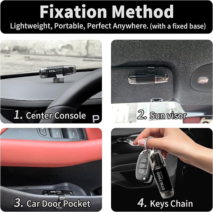 Window Breaker Seatbelt Cutter, Car Safety Hammer Life Escape Tool 2-in-1 Portable, 2 Pack Automotive Emergency Glass Breaker, Red