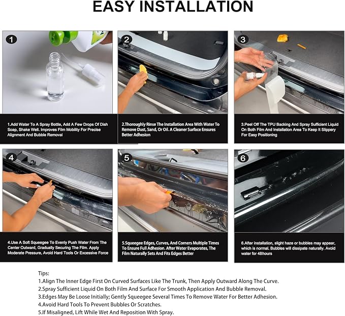 Car Rear Bumper Protector Guard for Honda Accord 2023-2026 Accessories, 8.5 Mil Clear TPU PPF Paint Protection Film, Invisible Anti-Scratch Trunk Lip Shield (1 PCS)