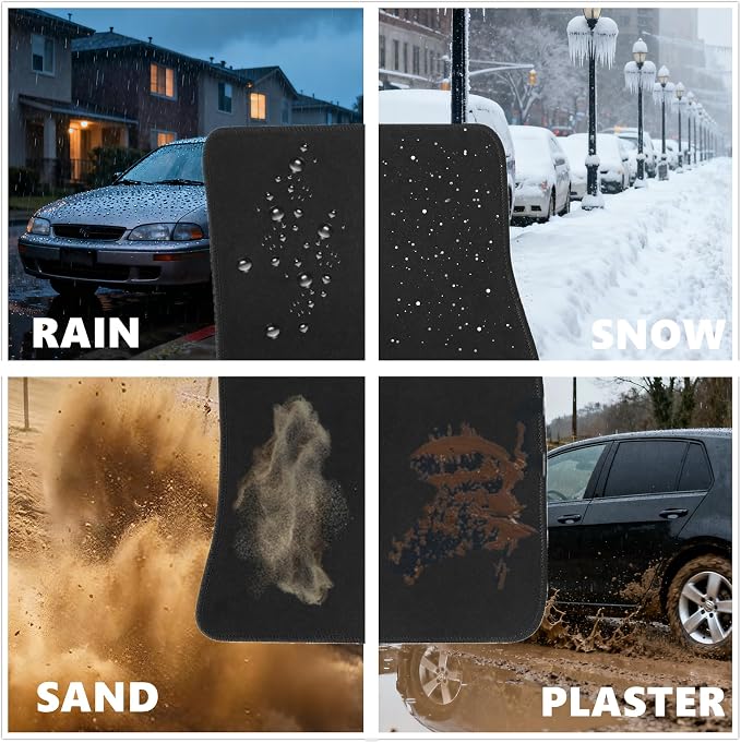 GXARTS Car Waterproof Floor Mats Carpet Full Set Compatible with Toyota Venza 2021 2022 2023 2024 | All-Weather Protect, with Non-Slip Backing | Black Automobile Floor Liner