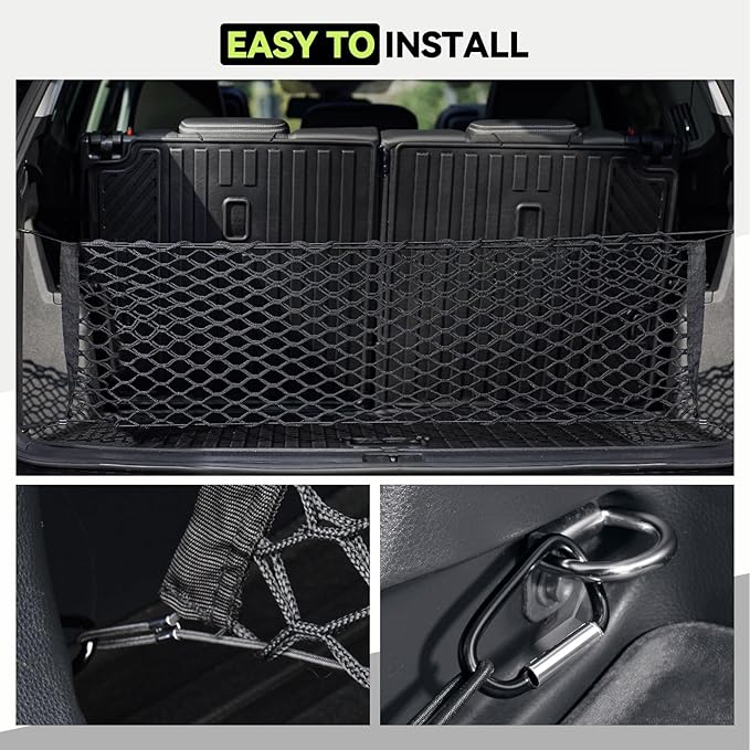 Tongama-Cargo Net for 2016-2025 Honda Pilot/2019-2026 Honda Passport, Heavy Duty Elastic Trunk Storage Net with Hooks for Honda Pilot/Passport Car Exterior Accessories