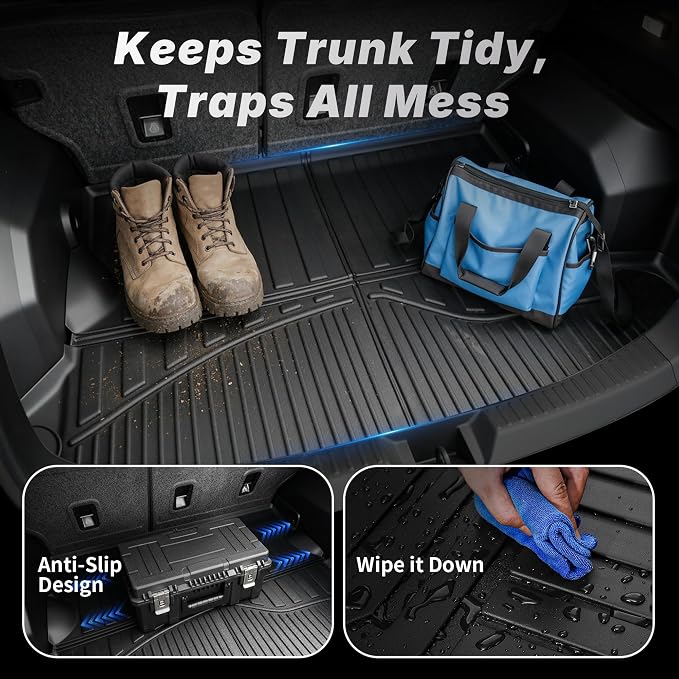 OEDRO Floor Mats Fit for 2018-2023 Subaru Crosstrek/ 2017-2023 Impreza, Custom Fit All Weather Subaru Crosstrek Accessories 2 Row Floor Mats & Cargo Liner Full Set Liners