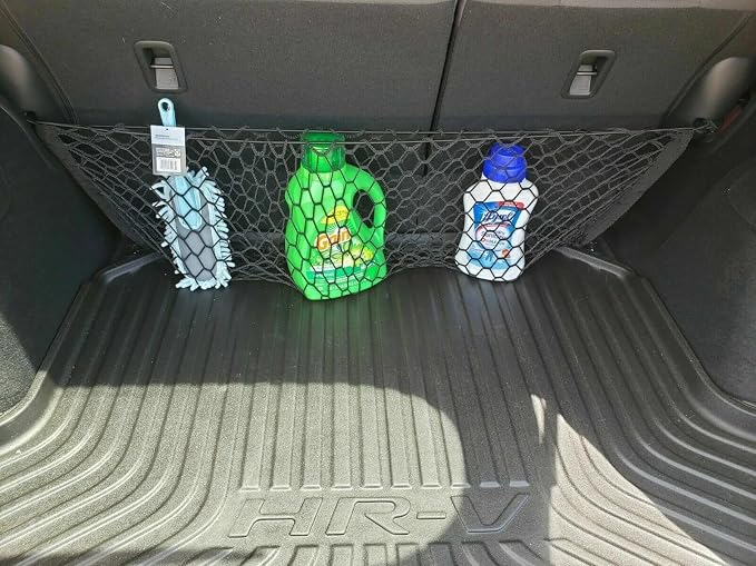 Rear Trunk Seats Organizer Cargo Net for Honda HR-V 2016-2026 – Envelope Style Cargo Net for SUV –Premium Mesh Elastic Car Trunk Organizer Vehicle Carrier Storage– Compatible with HR-V