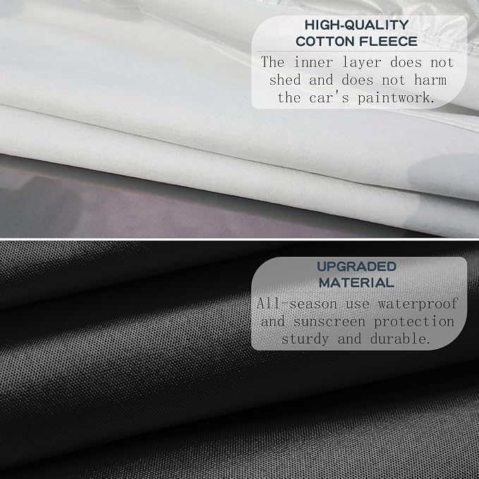 Talyter Truck Cover Waterproof All Weather,Full Exterior Covers Rain UV Protection,Full Outdoor Covers for Chevy Silverado Dodge Ram 1500 Ford F150,Fit Truck-Length 213" to 233"