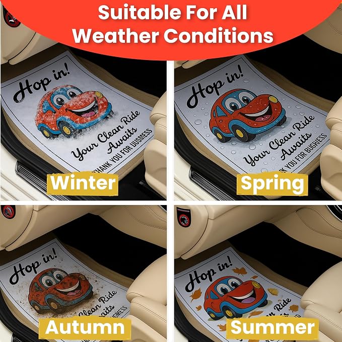 100 Paper Floor Mats For Cars - Waterproof Disposable Car Floor Mats, Car Detailing Supplies,Tapetes Para Carro, Automotive Auto Detailing, Carpet Protector,Resists water,oil, snow & dirt (17 X 22 In)