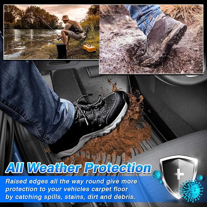 Cartist Custom Fit for Floor Mats Kia Sportage 2023 2024 2025 2026 (NQ5) All Weather Floor Liner Front & Rear Row TPE Waterproof (Not for Hybrid)