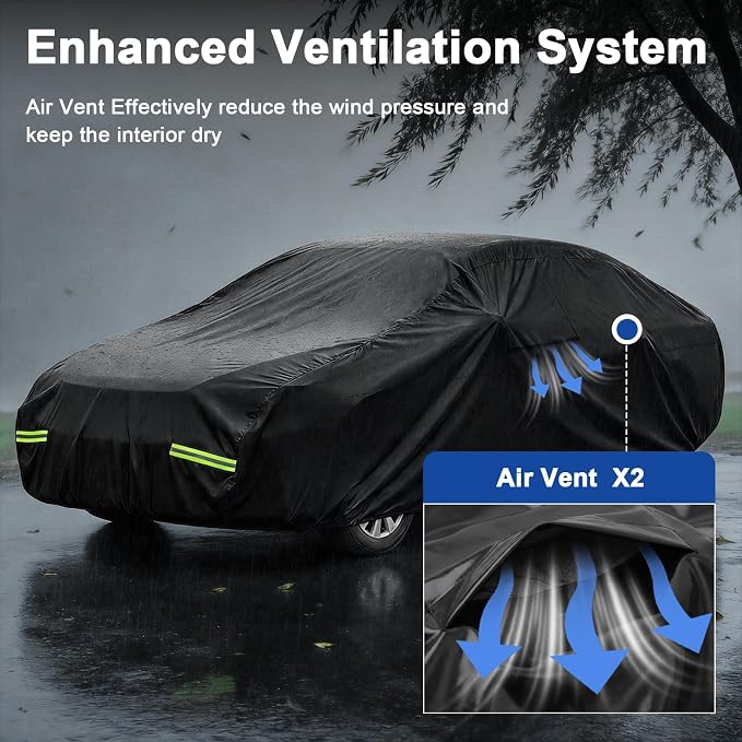 Favoto Car Cover Waterproof Outdoor Hatchback Car Cover | All Season for Automobiles Rain Snow Dust Protection Universal Fit Hatchback (164-177 in) for HHR, Countryman, Mazda 3 etc.
