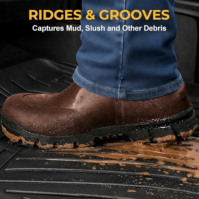 Floor Mats for Kia K5 2021-2026/Hyundai Sonata Gas 2020-2026, All Weather Floor Mats Trunk Cargo Liner Accessories, Full Coverage Set (Fit FWD Models)