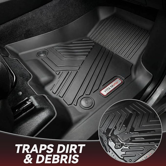 YITAMOTOR Floor Mats for 2025 2026 Ram 1500 Crew Cab with 1st Bucket Seat Rear Under-Seat Storage Box, TPE All Weather Custom Fit Floor Liner for Ram 1500 Accessories Car Mats, Black | With Rear Under-Seat Storage Box, TPE All Weather Custom Fit Floor ...